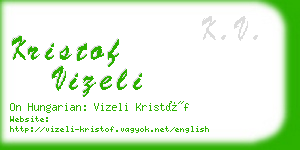 kristof vizeli business card